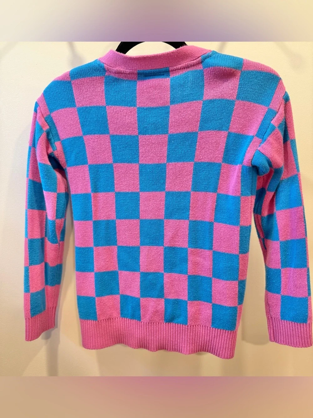 DISNEY PARKS Girls Princess Checkered Patch’s Cardigan